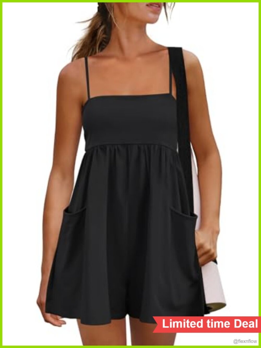 Women's Summer Spaghetti Strap Wide Leg Sleeveless Romper Casual Workout